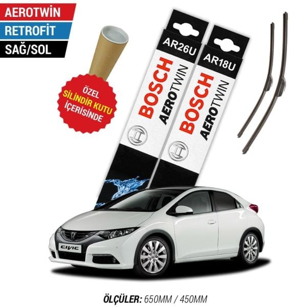 Honda Civic Hatchback Silecek (2012-2016) Bosch Aerotwin Retrofit