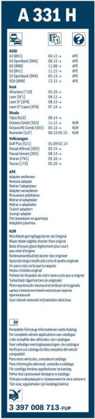 Bosch Rear A331H Arka Silecek 330mm