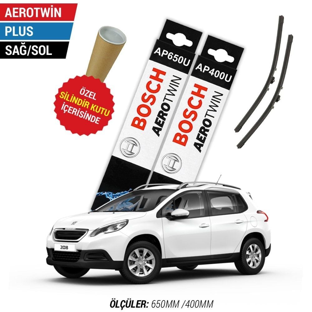 Peugeot 2008 Silecek Seti (2013-2019) Bosch Aerotwin Plus