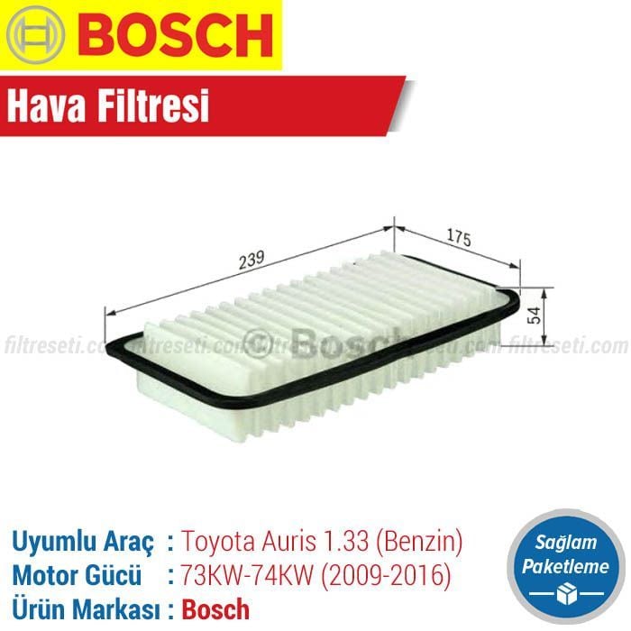 Toyota Auris 1.33 Bosch Hava Filtresi (2009-2016)