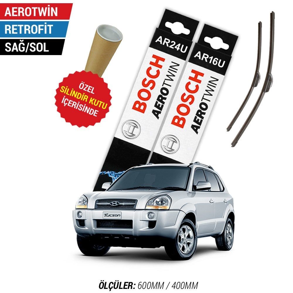 Hyundai Tucson Silecek Takımı (2005-2010) Bosch Aerotwin