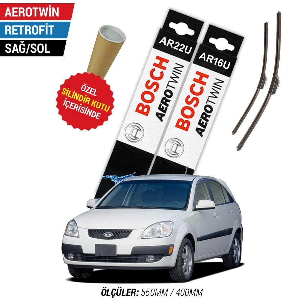Kia Rio Silecek Takımı (2005-2011) Bosch Aerotwin