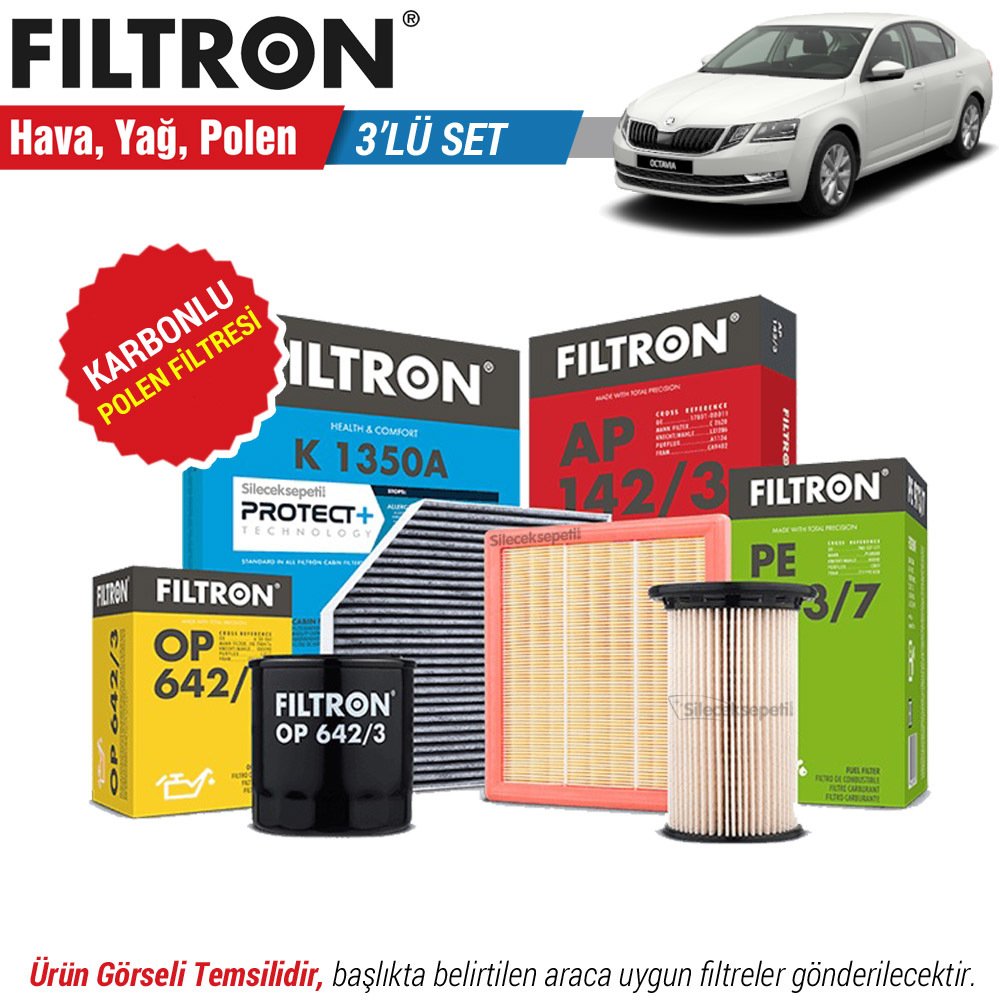 Skoda Octavia 1.0 TSI Filtron Filtre Bakım Seti (2016-2020)