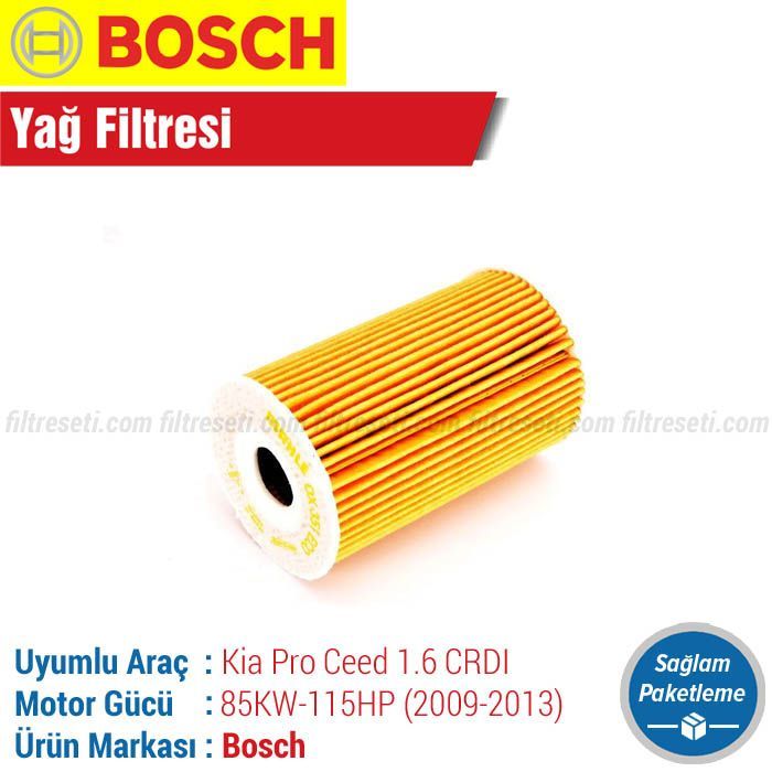 Kia Pro Ceed 1.6 CRDI Bosch Yağ Filtresi (2008-2013)