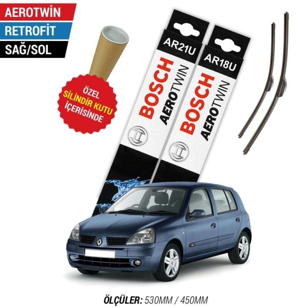 Renault Clio 2 Silecek Takımı (1998-2005) Bosch Aerotwin