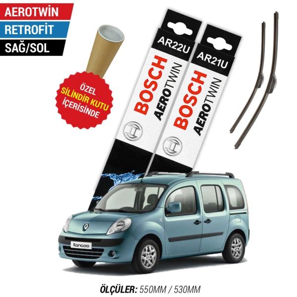 Renault Kangoo Silecek Takımı (2008-2010) Bosch Aerotwin