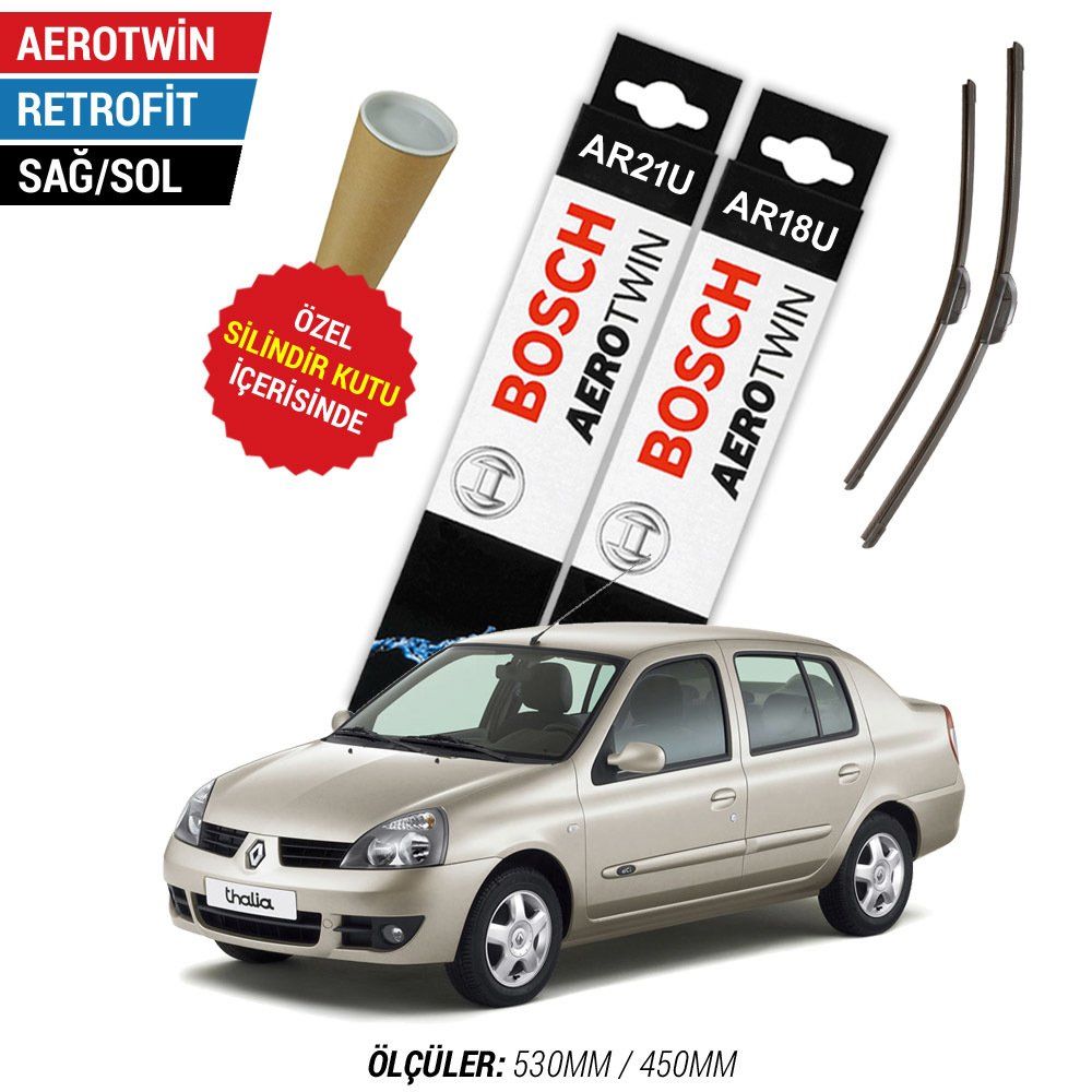 Renault Symbol Silecek Takımı (2000-2008) Bosch Aerotwin