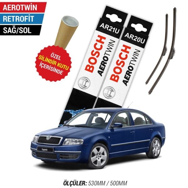 Skoda Superb Silecek Takımı (2005-2008) Bosch Aerotwin