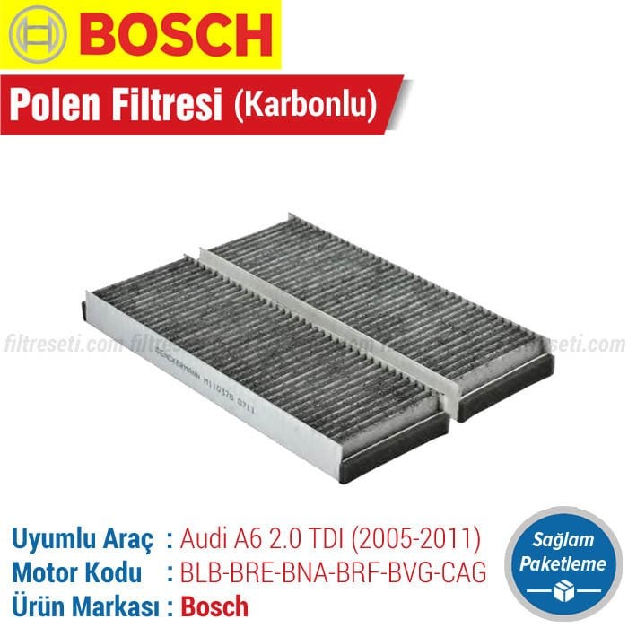 Audi A6 2.0 TDI Bosch Aktif Karbonlu Polen Filtresi (2005-2011)