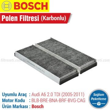 Audi A6 2.0 TDI Bosch Aktif Karbonlu Polen Filtresi (2005-2011)