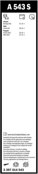 Citroen Berlingo Silecek (2019-2025) Bosch Aerotwin A543S