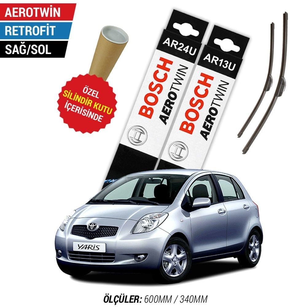 Toyota Yaris Silecek Takımı (2006-2010) Bosch Aerotwin