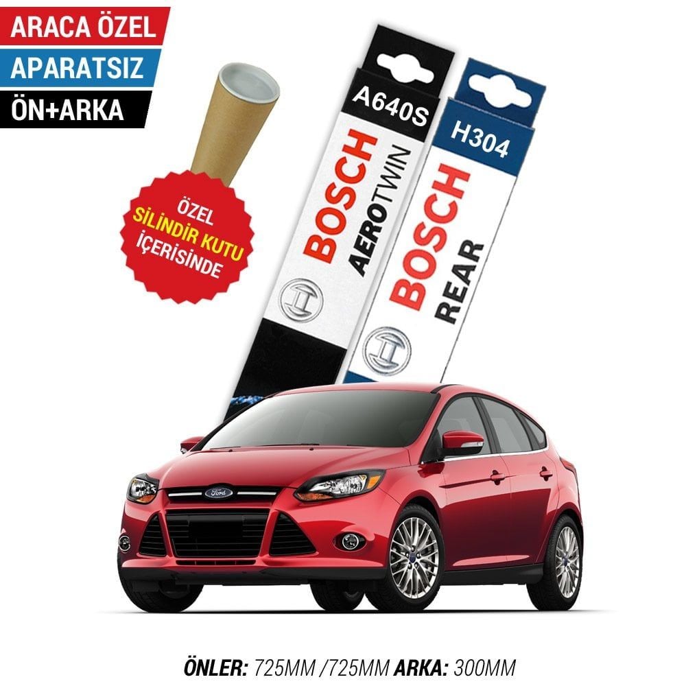 Ford Focus 3 Ön Arka Silecek (2012-2018) Bosch Aerotwin