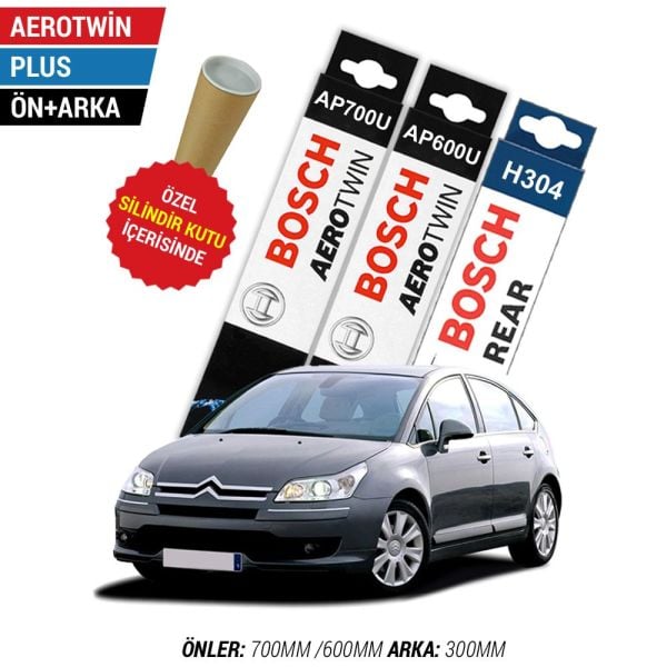 Citroen C4 Ön Arka Silecek (2005-2009) Bosch Aerotwin Plus