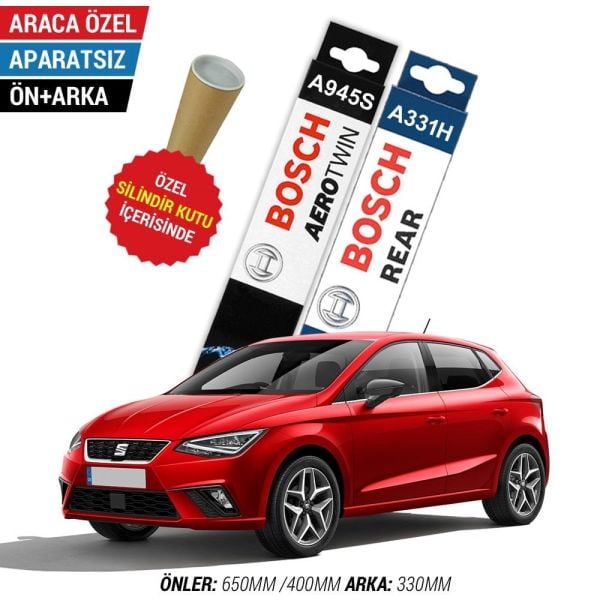 Seat İbiza Ön Arka Silecek Takımı (2017-2024) Bosch Aerotwin