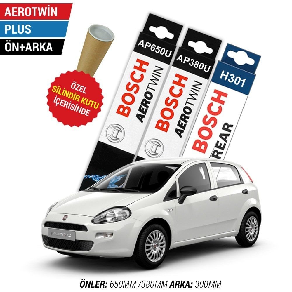 Fiat Punto Ön Arka Silecek (2010-2015) Bosch Aerotwin Plus