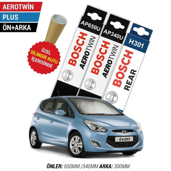 Hyundai İX20 Ön Arka Silecek (2010-2015) Bosch Aerotwin Plus