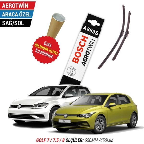 VW Golf 7 / 7.5 / 8 Silecek (2012-2024) Bosch Aerotwin A863S