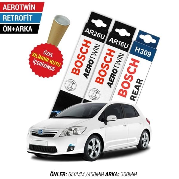 Toyota Auris Ön Arka Silecek (2007-2012) Bosch Aerotwin