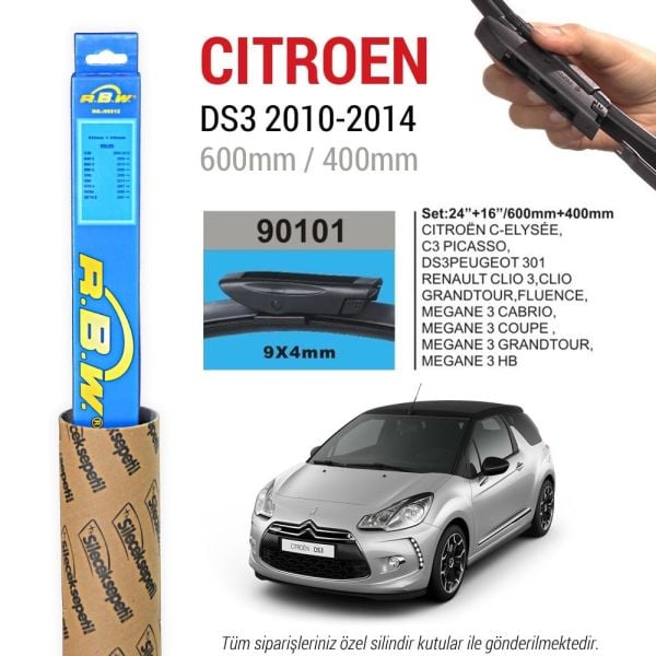 Citroen DS3 RBW Muz Silecek Takımı (2010-2014)