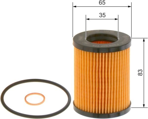 Bmw 316i F30 Bosch Yağ Filtresi (2012-2016) 136HP
