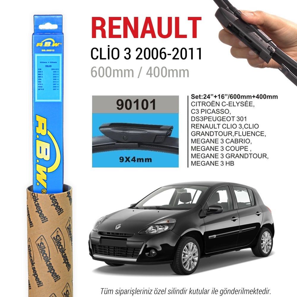 Renault Clio 3 RBW Muz Silecek Takımı (2006-2011)
