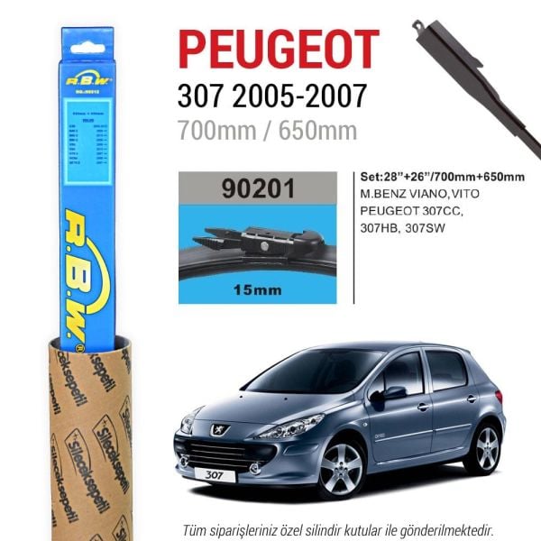 Peugeot 307 RBW Muz Silecek Takımı (2005-2007)