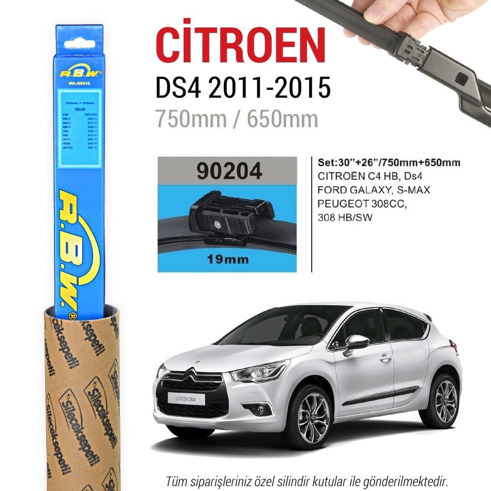 Citroen DS4 RBW Muz Silecek Takımı (2011-2015)