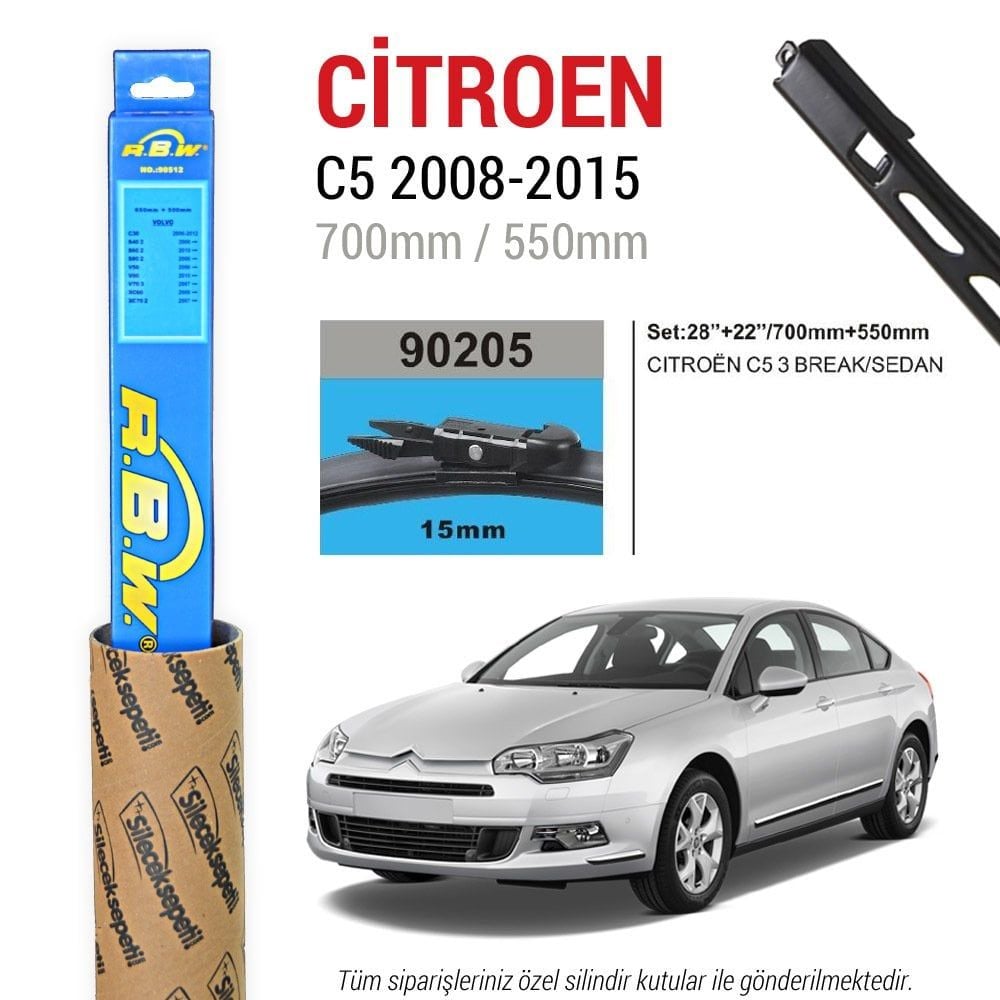 Citroen C5 RBW Muz Silecek Takımı (2008-2015)