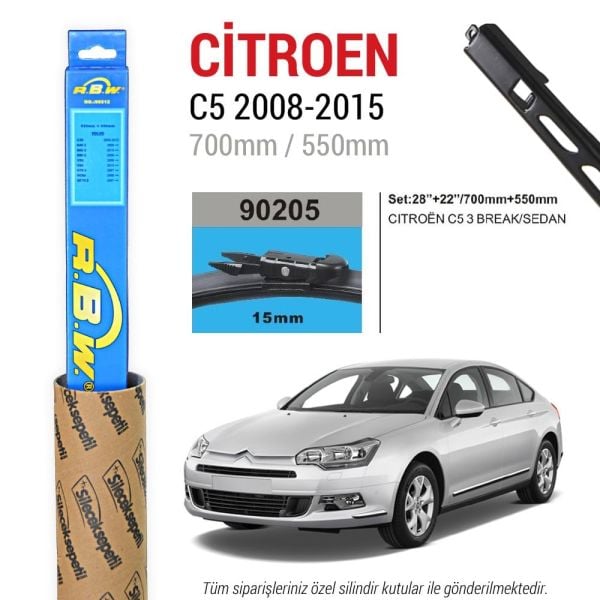 Citroen C5 RBW Muz Silecek Takımı (2008-2015)