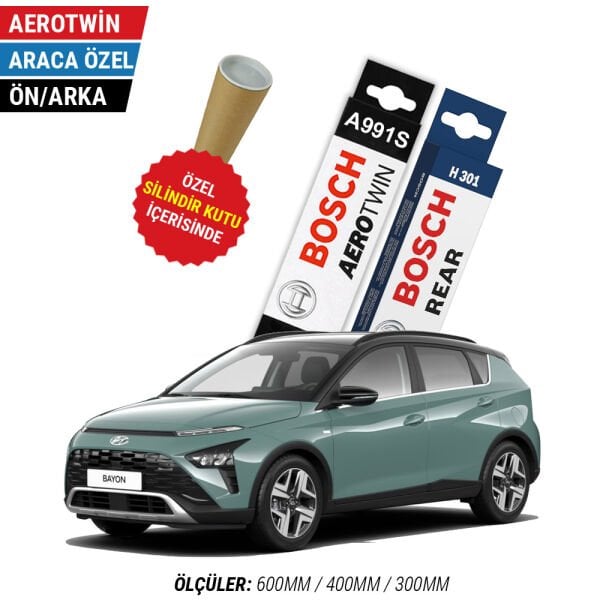 Hyundai Bayon Ön Arka Silecek Takımı (2021-2025) Bosch Aerotwin