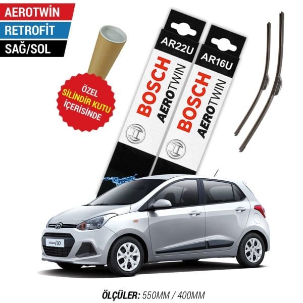 Hyundai i10 Silecek Takımı (2008-2019) Bosch Aerotwin