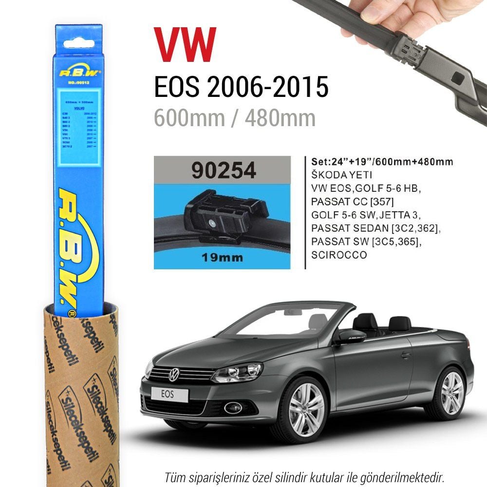 VW Eos RBW Muz Silecek Takımı (2006-2015)
