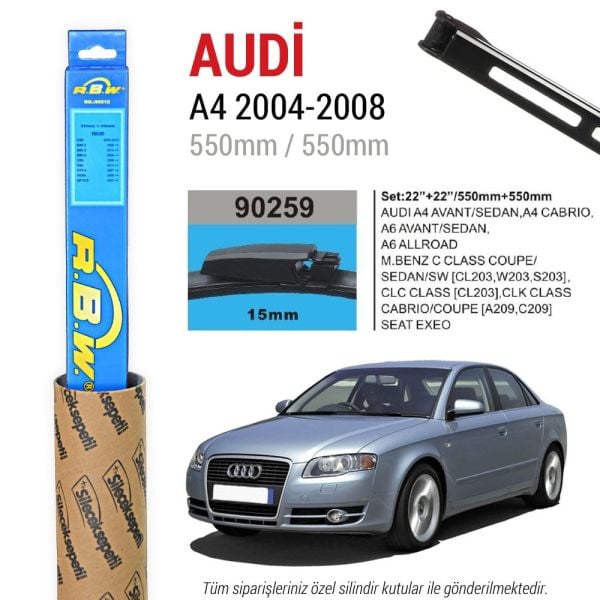 Audi A4 RBW Muz Silecek Takımı (2004-2008)
