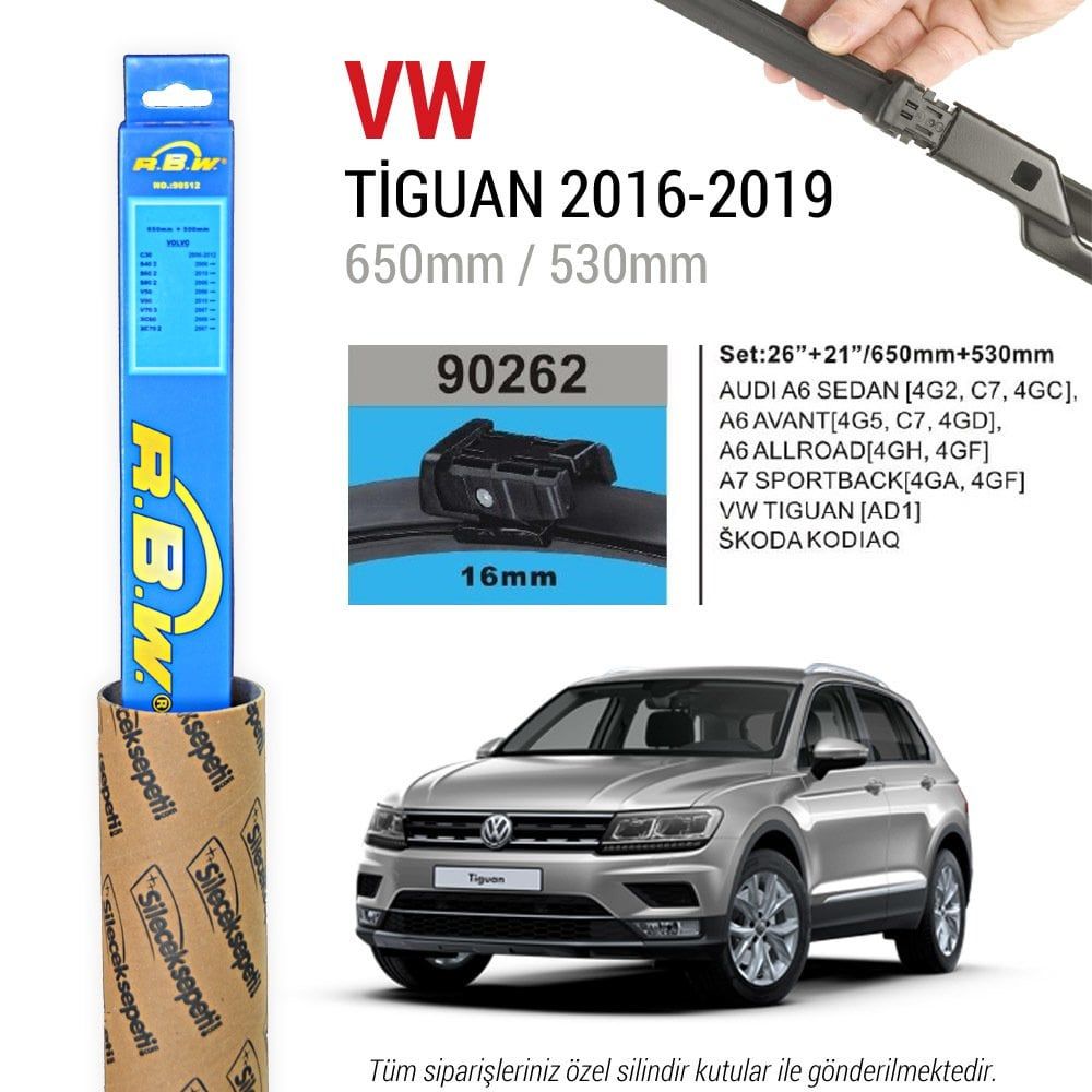 VW Tiguan RBW Muz Silecek Takımı (2016-2023)