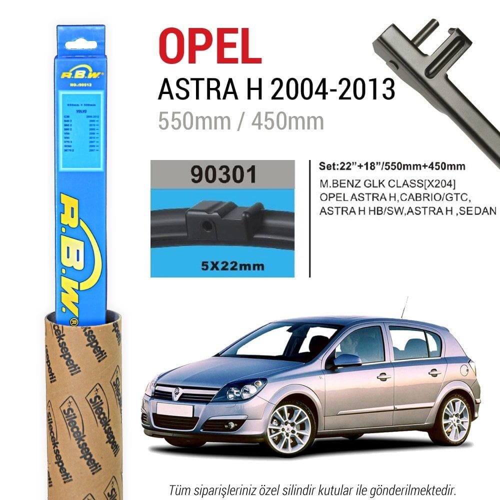 Opel Astra H RBW Muz Silecek Takımı (2004-2013)