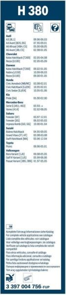 Mercedes G Serisi Arka Silecek (2020-2025) Bosch Rear H380