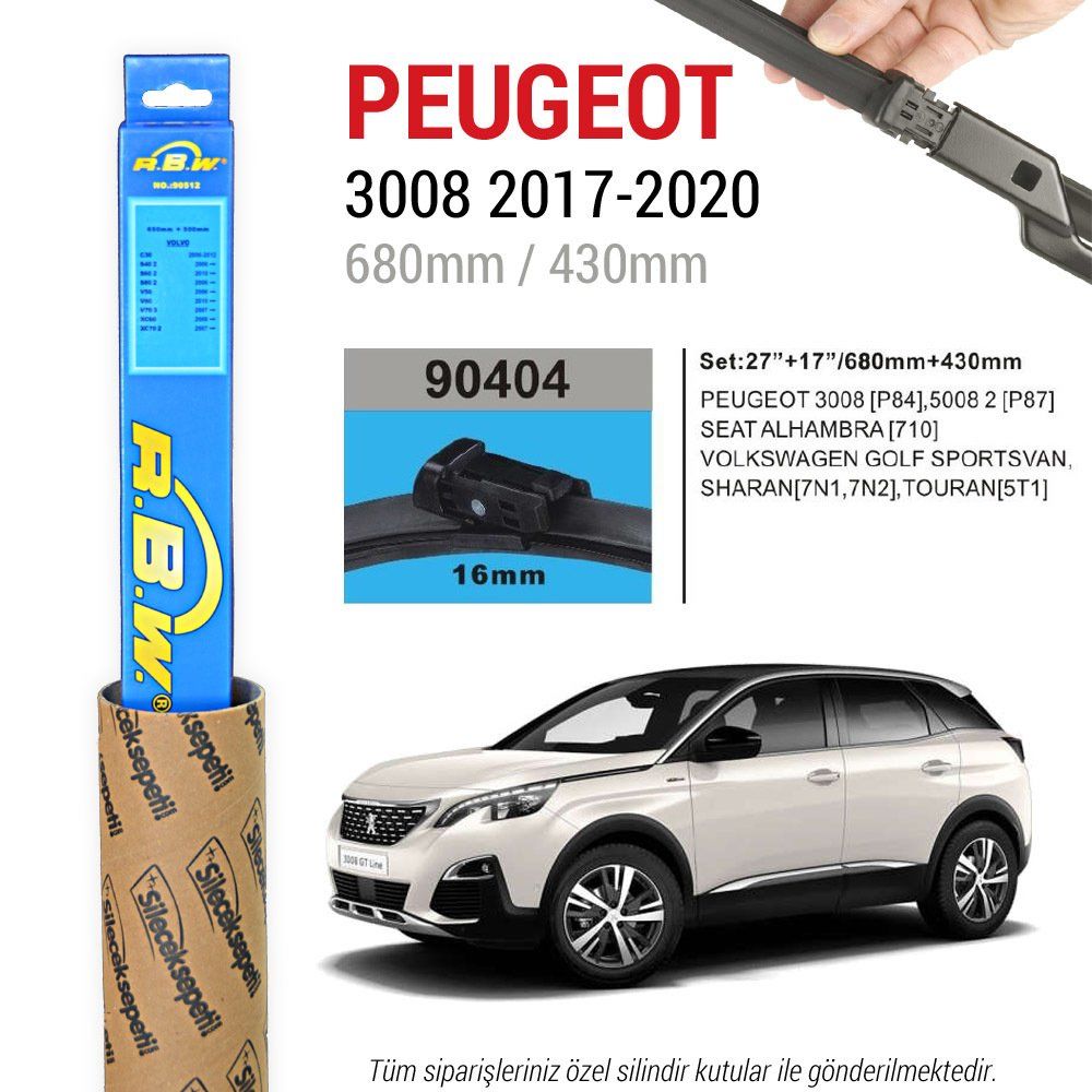 Peugeot 3008 RBW Muz Silecek (2017-2024)