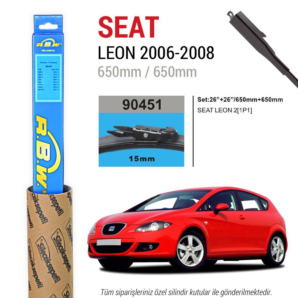 Seat Leon RBW Muz Silecek Takımı (2006-2008)