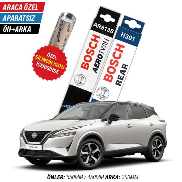 Nissan Qashqai Ön Arka Silecek (2022-2026) Bosch Aerotwin