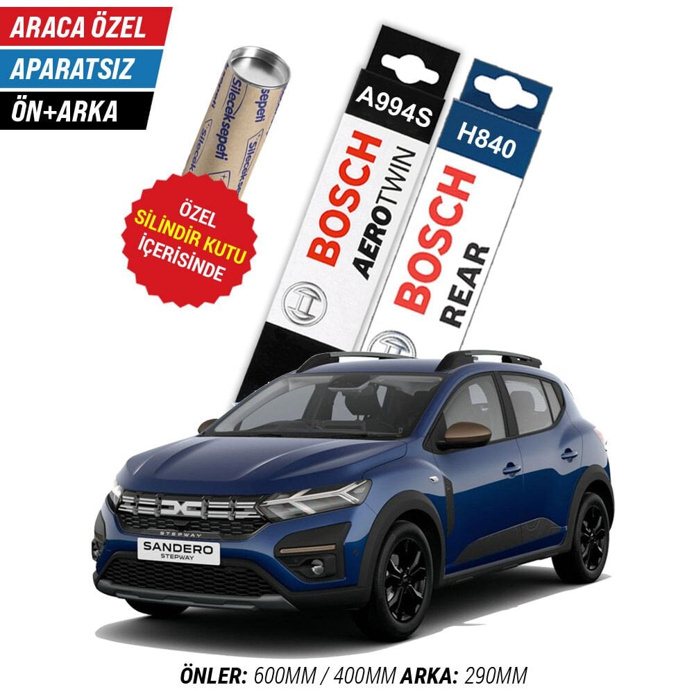Dacia Sandero Ön Arka Silecek (2021-2025) Bosch Aerotwin