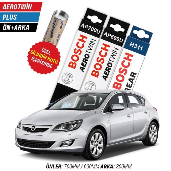 Opel Astra J Ön Arka Silecek (2009-2015) Bosch Aerotwin Plus