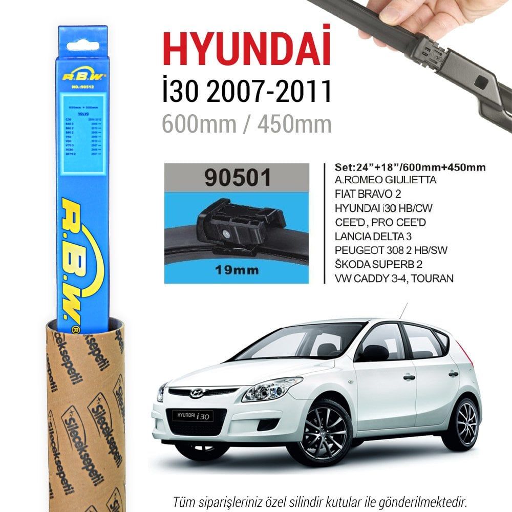 Hyundai i30 RBW Muz Silecek Takımı (2007-2011)