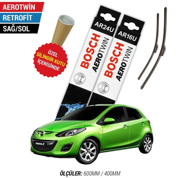 Mazda 2 Silecek Takımı (2008-2012) Bosch Aerotwin