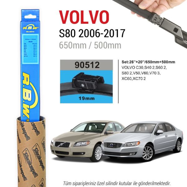 Volvo S80 RBW Muz Silecek Takımı (2006-2017)