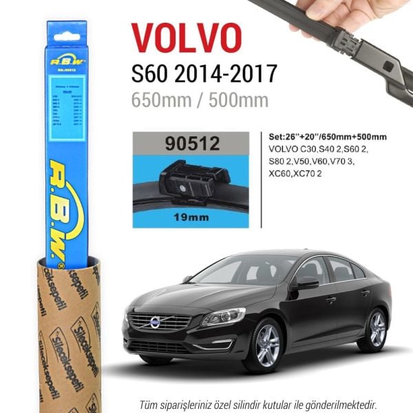 Volvo S60 RBW Muz Silecek Takımı (2014-2018)