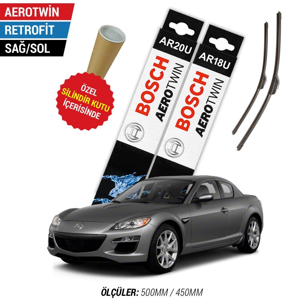 Mazda RX8 Silecek Takımı (2006-2011) Bosch Aerotwin