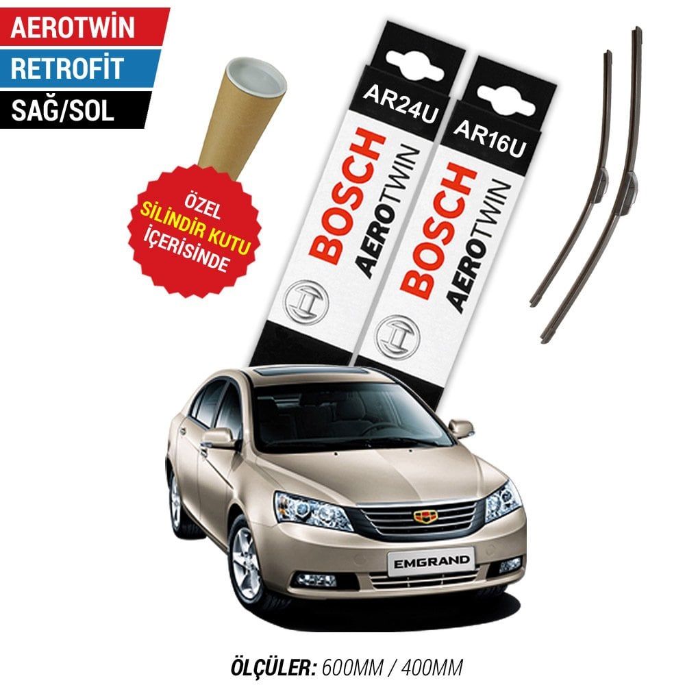 Geely Emgrand Silecek Takımı (2010-2013) Bosch Aerotwin