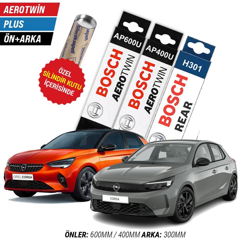 Opel Corsa F Ön Arka Silecek (2020-2025) Bosch Aerotwin Plus