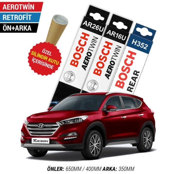 Hyundai Tucson Ön Arka Silecek (2015-2020) Bosch Aerotwin